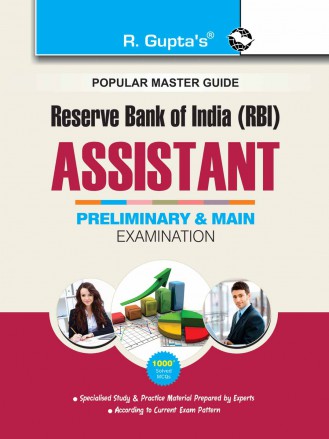RGupta Ramesh Reserve Bank of India: RBI Assistants (Preliminary & Main) Recruitment Exam Guide English Medium
